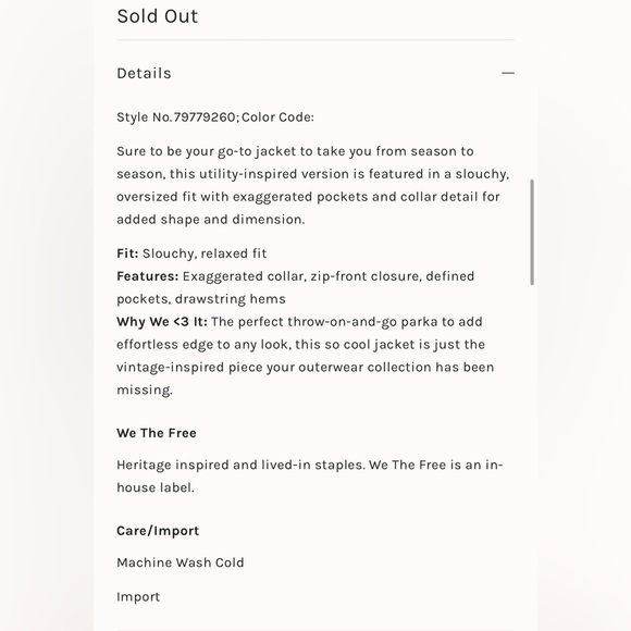 Free People We the Free Surplus Future Utility Parka Blue Size XS NWOT - Picture 13 of 14